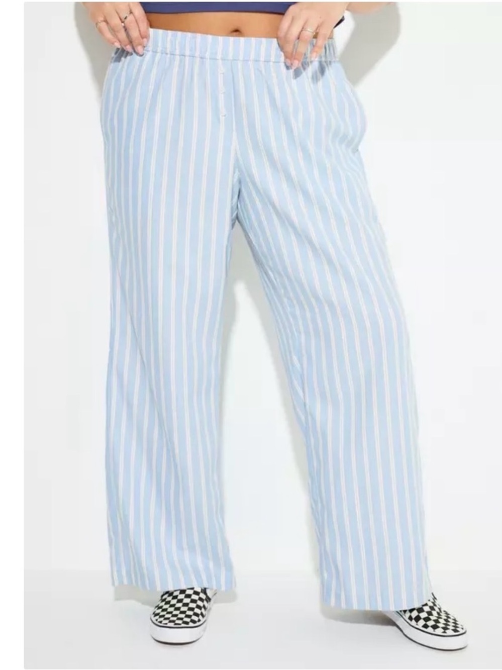 Torrid LoveSick Boxer Pant Oxford Stripe Forever Blue women’s 2XL Plus Size 2